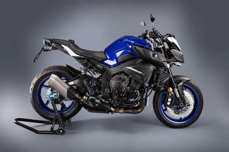 Pedane Regolabili Con Poggia Piedi Fissi per Yamaha Naturale